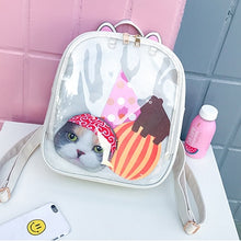 Load image into Gallery viewer, Lovely Cat Ear Leather Backpack