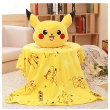Load image into Gallery viewer, Pikachu Pillow Cushion With Blanket