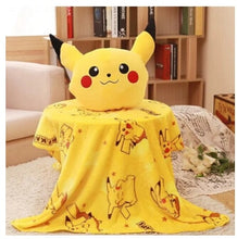 Load image into Gallery viewer, Pikachu Pillow Cushion With Blanket