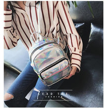 Load image into Gallery viewer, Holographic Shiny Korean Backpack