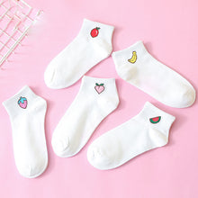 Load image into Gallery viewer, Cute Banana Peach Strawberry Socks