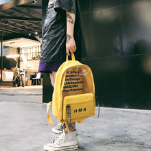Load image into Gallery viewer, Transparent Yellow Travel Backpack