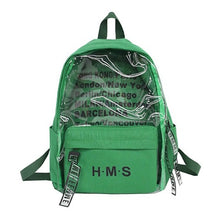 Load image into Gallery viewer, Transparent Yellow Travel Backpack