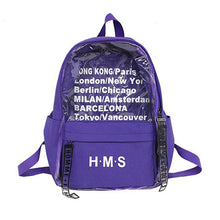 Load image into Gallery viewer, Transparent Yellow Travel Backpack