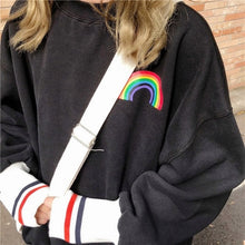 Load image into Gallery viewer, Korean Solid Color Rainbow Sweater