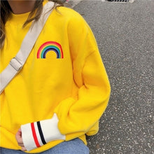 Load image into Gallery viewer, Korean Solid Color Rainbow Sweater