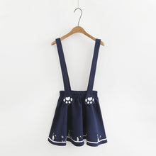 Load image into Gallery viewer, Japanese Kawaii Cat Suspender Skirt
