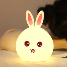 Load image into Gallery viewer, Led Night Light Silicon Rabbit Lamp