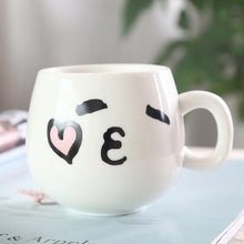 Load image into Gallery viewer, 320ml White Face Mugs Ceramic Cup