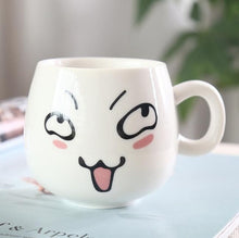 Load image into Gallery viewer, 320ml White Face Mugs Ceramic Cup