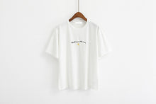 Load image into Gallery viewer, Cute Moon Embroidery Short T-Shirt