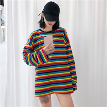 Load image into Gallery viewer, Japanese Rainbow Stripe Spring T-Shirt
