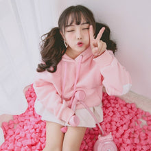 Load image into Gallery viewer, Harajuku Pink Long Sleeve Hoodie
