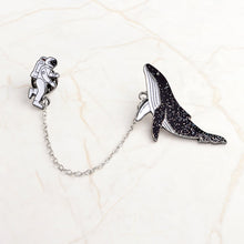 Load image into Gallery viewer, Whales Cosmic Space Astronaut Brooches