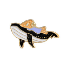 Load image into Gallery viewer, Whales Cosmic Space Astronaut Brooches