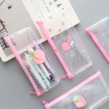 Load image into Gallery viewer, Transparent Peach Milk Pencil Case