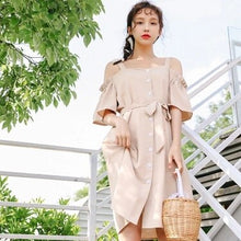 Load image into Gallery viewer, Summer Light Coloured Korean Dress