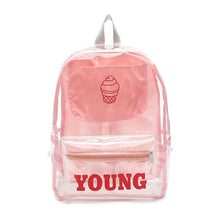 Load image into Gallery viewer, Transparent Jelly Pink Ice Cream Backpack