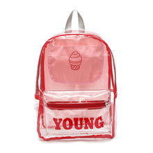 Load image into Gallery viewer, Transparent Jelly Pink Ice Cream Backpack