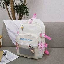 Load image into Gallery viewer, Kawaii Ice Cream Badge Backpack