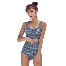 Load image into Gallery viewer, Newest Plaid Two Pieces Bikini